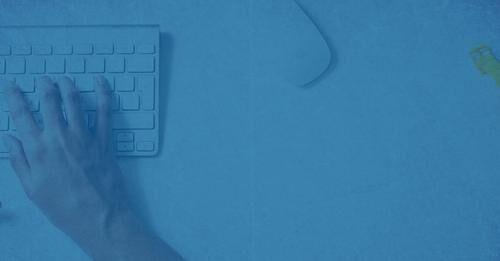 Image of hand on keyboard